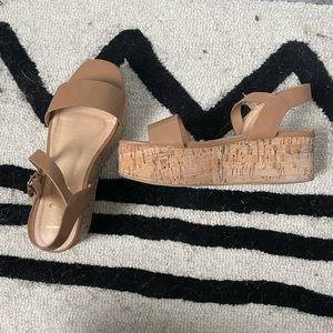 Lulus platform nude tan sandals
